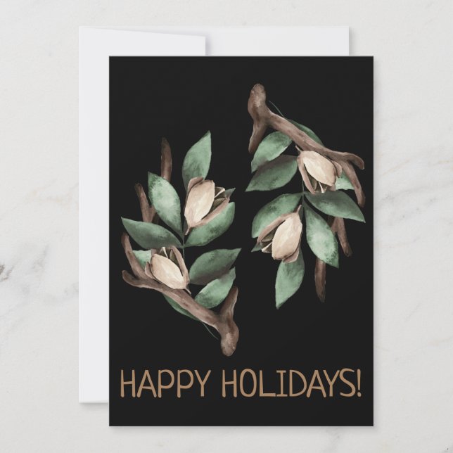 Antler avec carte postale à branche verte (Devant)