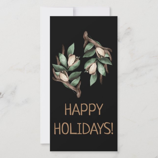 Antler avec carte postale à branche verte (Devant)