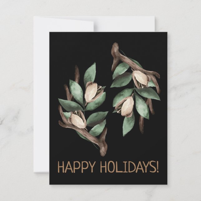 Antler avec carte postale à branche verte (Devant)