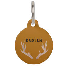 Antler dog tag