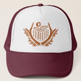 Antler Forest Design Trucker Hat