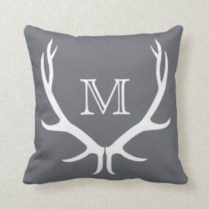 Antler Monogram Pillow