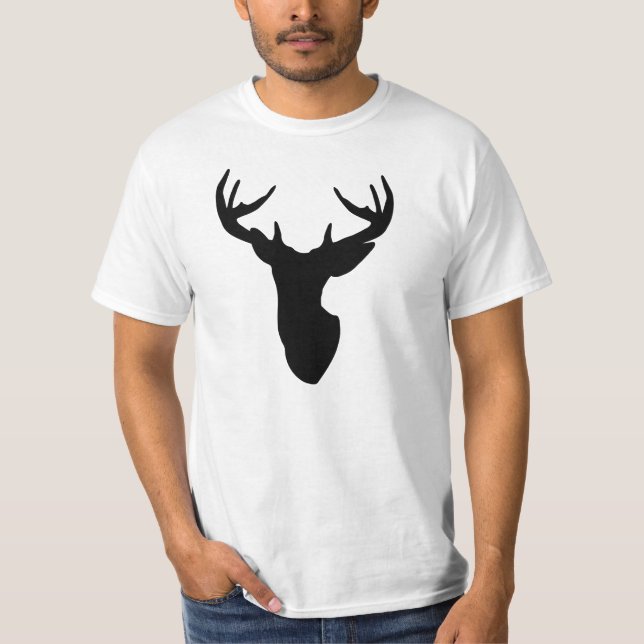 Antler Stag TShirt Deer Head Tee (Front)