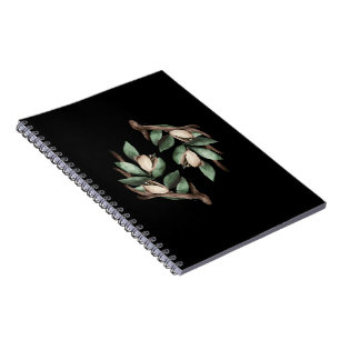 Antler with green branch notebook