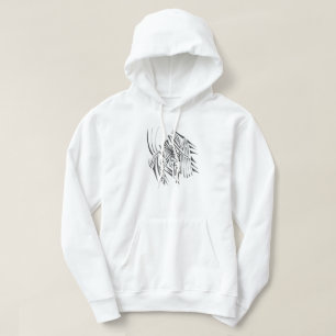 Antlers Black White Abstract Tribal Tattoo Art Hoodie