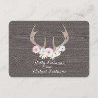 Antlers floraux + Mariage en bois de grange RSVP