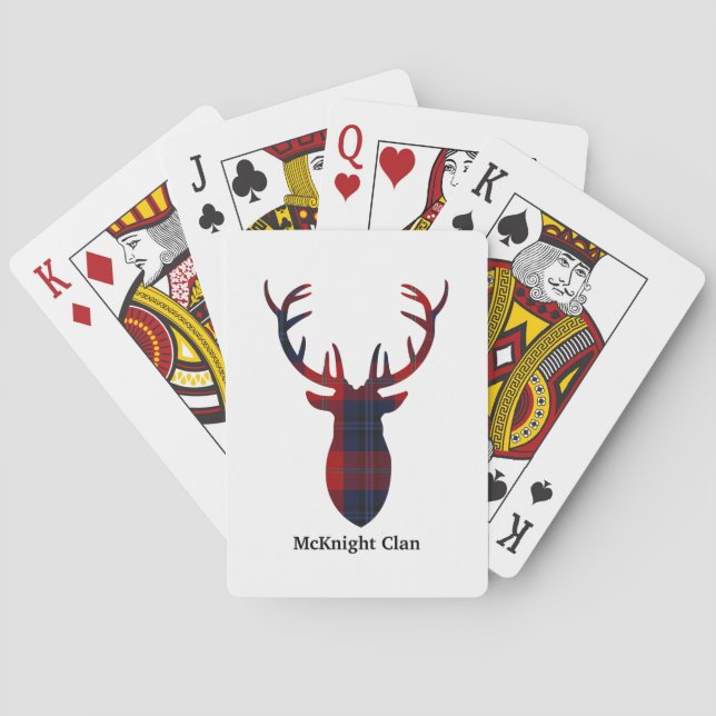 "Antlers" McKnight Clan Tartan Playing Cards (Back)