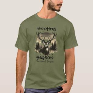 Antlers Nature Green HUNTING Personalize T-Shirt