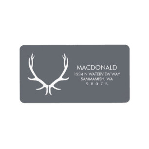 Antlers Return Address Label