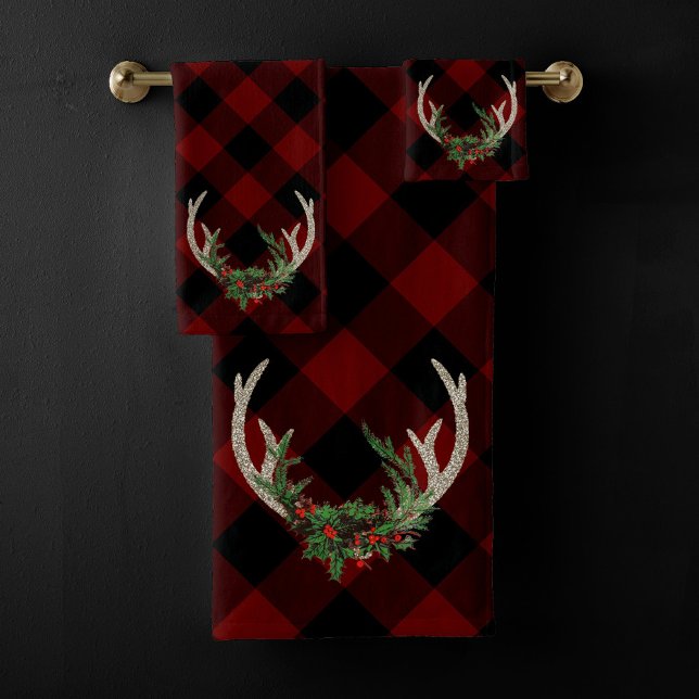 Antlers Russes Boho Deer | Floral de Noël (Créateur téléchargé)