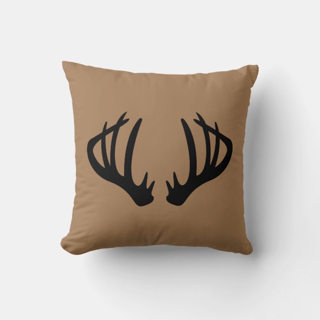 Antlers Throw Pillow (Front)