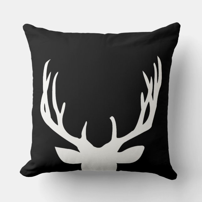 Antlers Throw Pillow (Front)