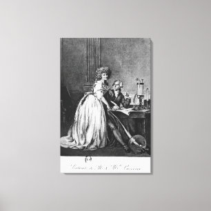 Antoine Laurent Lavoisier and his wife Canvas Print