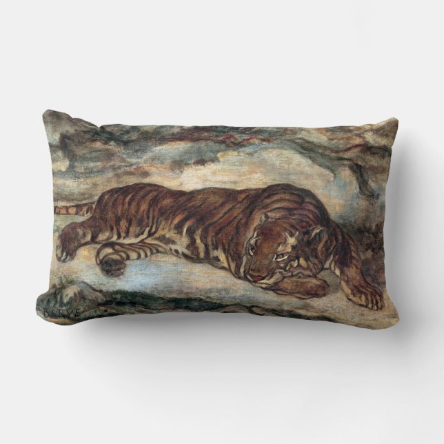 Antoine-Louis Barye Tiger in Repose Lumbar Pillow (Front)