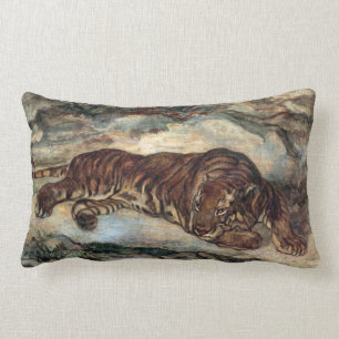 Antoine-Louis Barye Tiger in Repose Lumbar Pillow