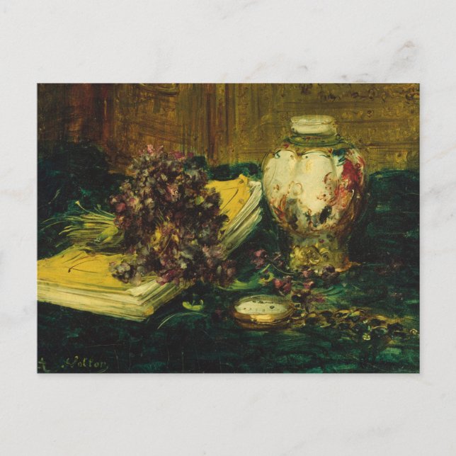 Antoine Vollon - Violets Postcard (Front)