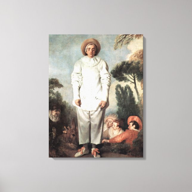ANTOINE WATTEAU - Pierrot (Gilles) 1719 Canvas Print (Front)