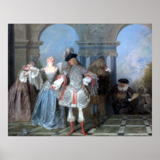 Antoine Watteau The French Comedians Poster (Front)