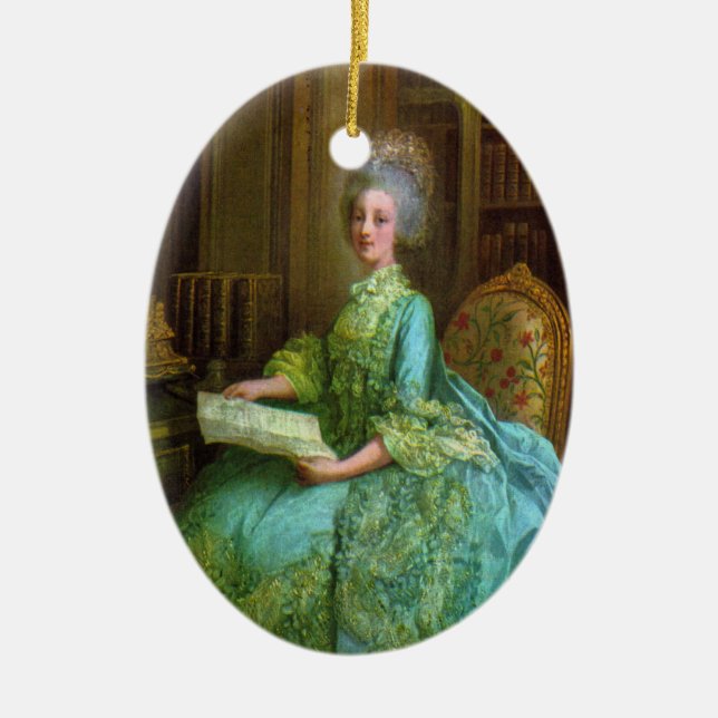 Antoinette Elegance Ceramic Ornament (Front)