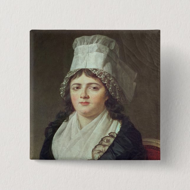 Antoinette Gabrielle Charpentier  1793 2 Inch Square Button (Front)