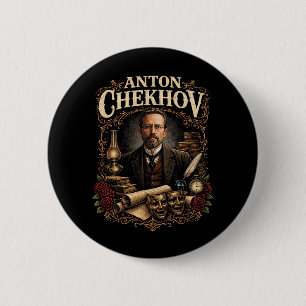 Anton Chekhov 2 Inch Round Button