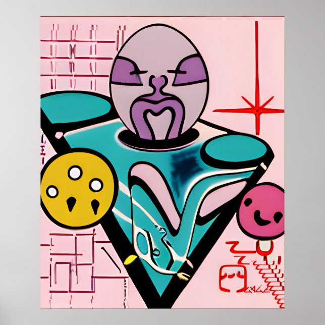 Anton LaVey At the Popcorn Table Poster (Front)