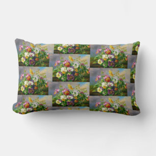 Anton Mollis Vintage Pansy Lumbar Pillow