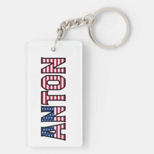 Anton Name Vorname USA Flagge Anhänger Schlüssel Keychain