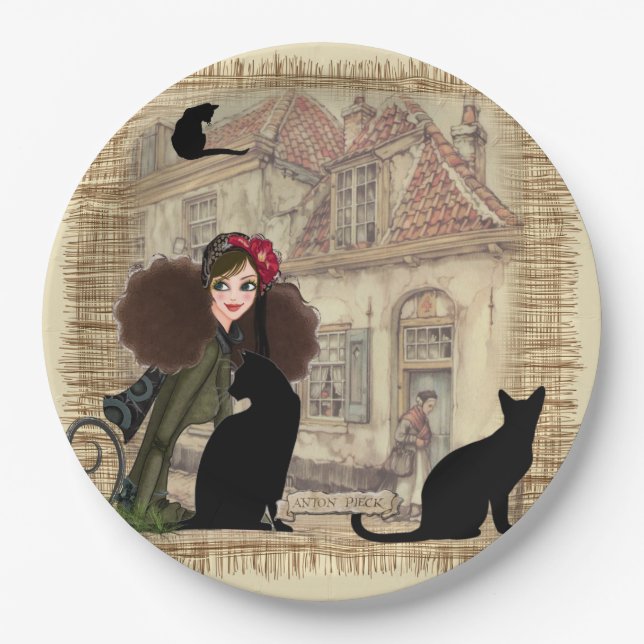 Anton Pieck - Dutch Homes Paper Plate (Front)