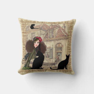 Anton Pieck - Dutch homes Throw Pillow