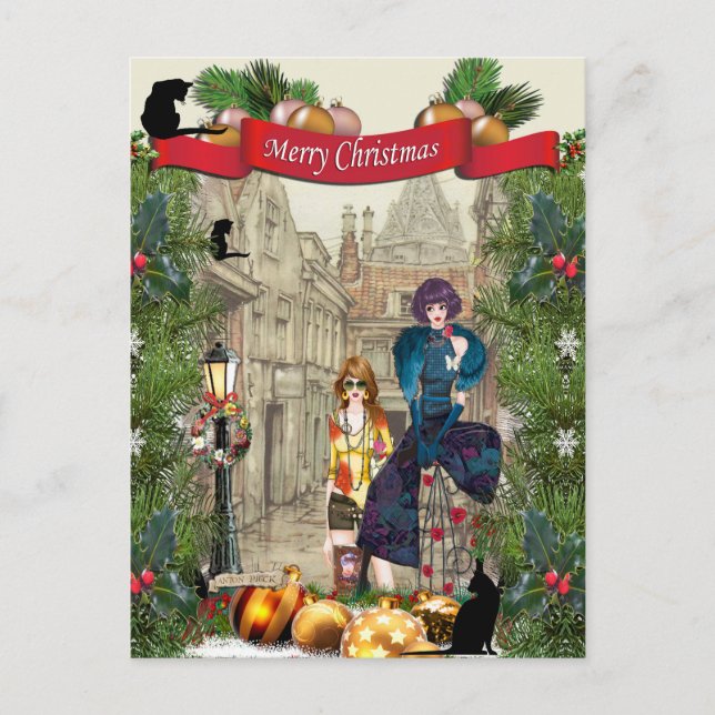 Anton Pieck 'in old Amsterdam Postcard (Front)