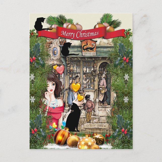 Anton Pieck "The Chemist" Postcard (Front)