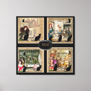 Anton Pieck Vintage Art to personalize Canvas Print