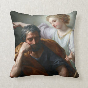 Anton Raphael Mengs The Dream of St. Joseph Throw Pillow