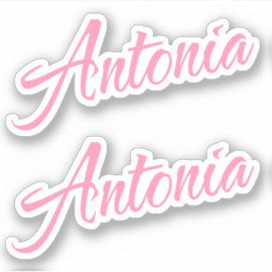Antonia Nom décoratif en rose x2 Sticker