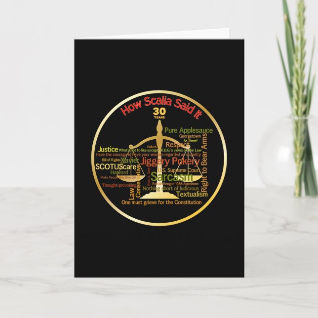 Antonin Scalia Supreme Court Quotes - Lawyer Gift Card (Front)