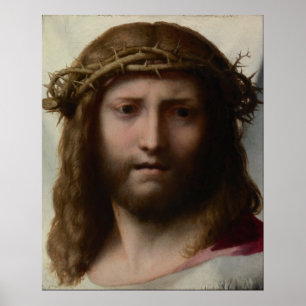 Antonio da Correggio - Head of Christ Poster