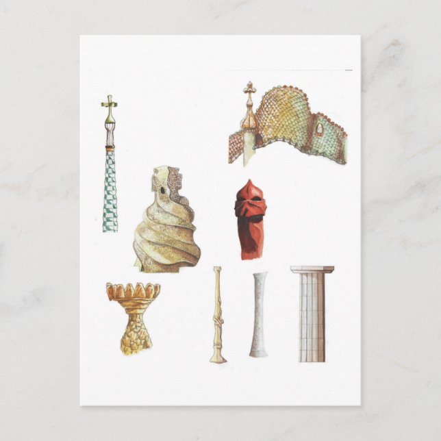 Antonio Gaudi. Barcelona. Spain. Architectural Postcard (Front)