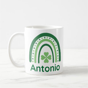 Antonio  Name Clover Boho Rainbow Coffee Mug