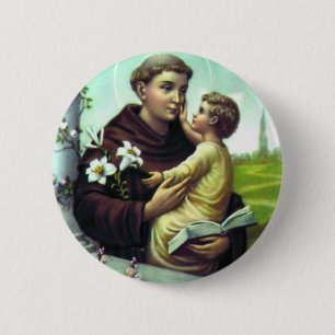 Antonio saint and boy Jesus 2 Inch Round Button