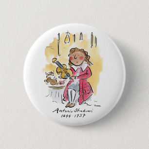 Antonio Stradivari 2 Inch Round Button