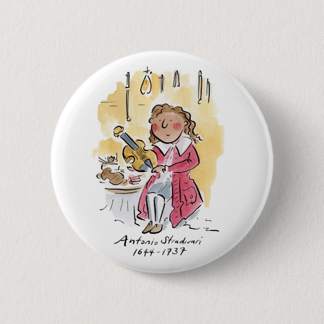 Antonio Stradivari 2 Inch Round Button (Front)