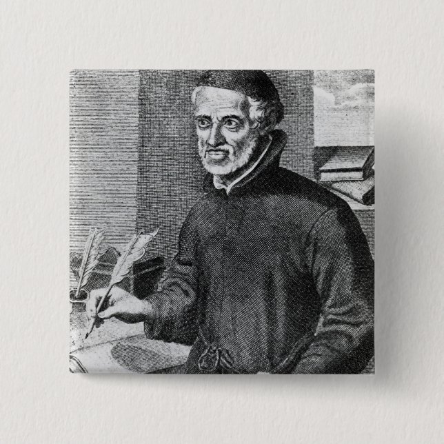 Antonio Vieira 2 Inch Square Button (Front)