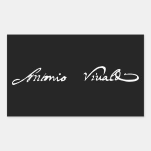 Antonio Vivaldi signature autograph classical musi Sticker