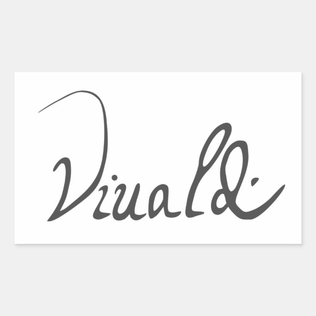 Antonio Vivaldi Signature Sticker (Front)