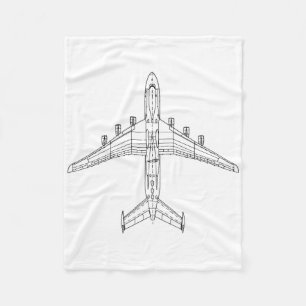 Antonov An-225 Aircraft 1980's Ukraine Cargo Plane Fleece Blanket