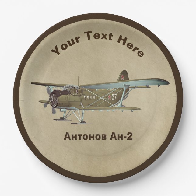 Antonov An-2 Paper Plate (Front)