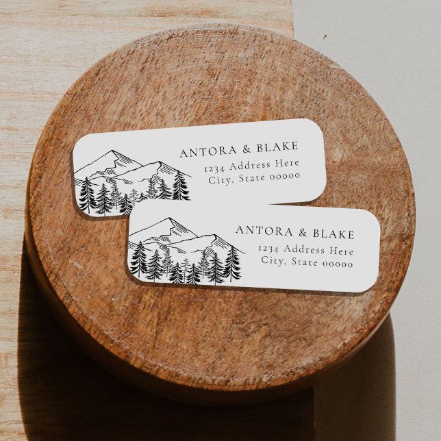 ANTORA Black & White Mountains Return Address (Creator Uploaded)