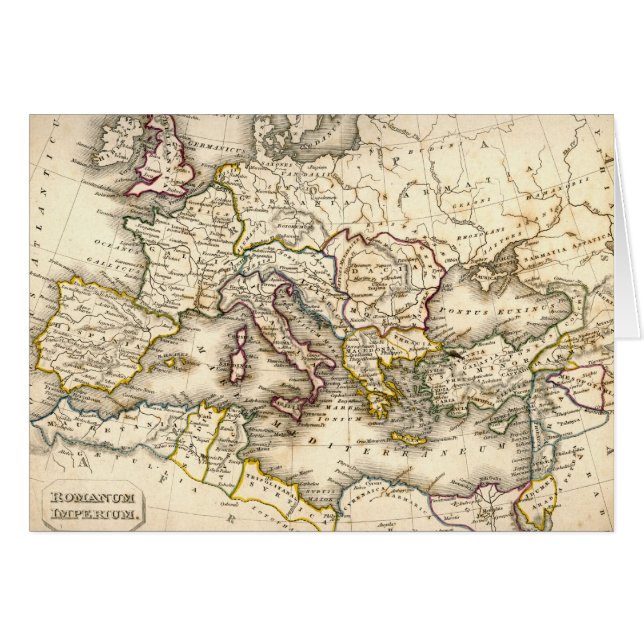 Antquie Map of Ancient Roman (Front Horizontal)