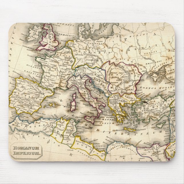 Antquie Map of Ancient Roman Mouse Pad (Front)